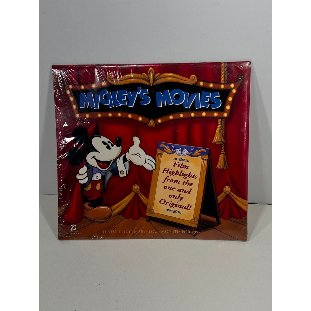 Vintage 1997 Disney Mickey's Movies Wall Calendar Day Dream Inc Sealed 97-KING